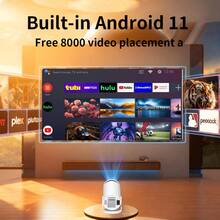 Compact Lightweight Mini Projector Designed For Android Users. Supports 4K High Definition And Local 720P Resolution, Making It An Ideal Choice For Home Theater Setup Due To Its Built-In Application System. - White - View 9