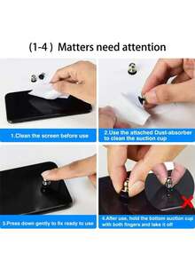 2pcs Mobile Game Controller Trigger Kit, Sensitive Joystick Touchscreen Buttons, BGMI Mobile Game Controller Trigger And Joystick Set - High Sensitivity Touchscreen Shooting Buttons Compatible With IPhone Android Phones, Easy Installation Suction Cup Ergonomic Gaming Accessories For Games - Multicolor - View 9