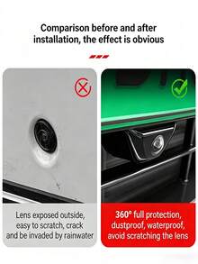 5 PIEZAS/8 PIEZAS/10 PIEZAS Protector de Cámara Panorámica 360° para Coche, Película Protectora de Lente de Cámara de Reversa, Protector de Lente de Coche a Prueba de Polvo Anti-Rayaduras Anti-Colisión, Alta Definición Alta Transparencia, Ajuste Universal para Todos los Modelos de Coche - Talla única para todos - Ver 5