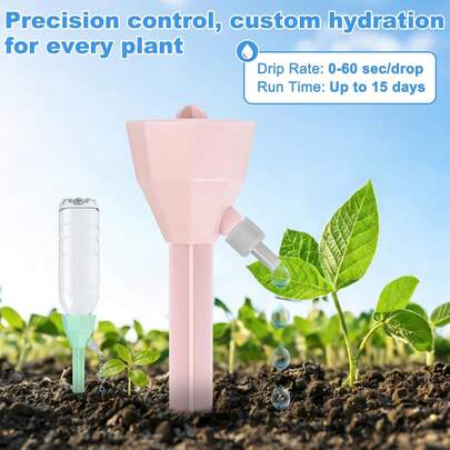 Newly Upgraded Plant Self-Watering Tip, Adjustable Plant Watering Equipment, Dripper With Slow-Release Control Switch, Watering Flowerpot Plug-In And Holiday Automatic Plant Watering Device, Showing Slight Color Difference, Which Is Normal.