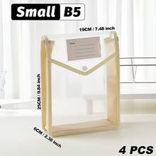A4/B5 Transparent Snap-Button Expandable File Bag,Durable Multi-Color PP Folding Pockets,Lightweight Waterproof Storage For Students & Office,Cute Campus Stationery Organizer,Daily Commute,Study Group,Travel Essential - Vertical - View 20