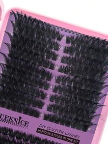 Queenice Mega Capacity Individual Lash Clusters, Single Box DIY Eyelash Extensions, Manga Wispy Spiky False Eyelashes 8-16mm Mixed Length D Curl, Fluffy Volume Lash Fans, Soft Lightweight Reusable Cluster Lashes For Daily Makeup, Party And Special Occasions - D - View 6