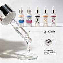 MORE BEAUTY Kit de Serum Facial 3 en 1 con Vitamina C, Ácido Salicílico BHA y Ácido Hialurónico HA, Suero Aclarante  y Antiarrugas para Minimizar Poros e Hidratación Profunda, Kit de Cuidado Facial Completo para Todo Tipo de Piel--30ml/botella - MH-5376-HA - Ver 5