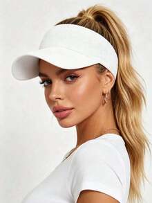 1/2/3pcs Women's Vintage Sun Protection Hat UV Protection Ponytail Cap Fashion Pointed Mesh Baseball Cap, Suitable For Y2K, Beach, Swimming, Tennis And Golf, Vacation - Multicolor - View 3