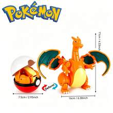 pokemon 兒童可變形寶可夢噴火龍怪獸球互動玩具，可變形口袋妖怪動作公仔，兒童動漫收藏模型，適合男孩女孩的節日生日禮物 - -Charizard - 查看 6