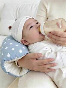 1件裝嬰兒手臂枕，卡通印花圖案，正反面可用，柔軟透氣新生兒哺乳手臂支撐墊，多功能嬰兒哺乳手臂枕 - 嬰兒卡通印花手臂枕 - 查看 2