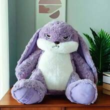 1pc Floppy Ear Plush Rabbit Doll, Soft Plush Rabbit Doll Is A Comfortable Children's Pillow And Sleep Companion, This Rabbit Plush Doll Is Soft And Skin-Friendly, Suitable For Home Decor, Party Decoration, Exquisite Gift For Christmas And Halloween - Multicolor - View 10