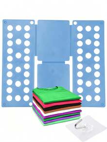 Quick Clothing Folding Board Time-Saving Space-Saving Adjustable Plastic Shirt Folding Organizer Suitable For T-Shirts Pants Dresses And Towels Multi-Hole Design Space-Saving Drawer And Closet Storage Suitable For Home Storage Adult Back To School - Multicolor - View 7