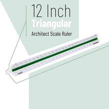 Mr Pen Architectural Scale Ruler, 12" Plastic Architect Scale - White - View 2