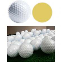 1pc Two-Layer Surlyn Golf Practice Balls, Custom Logo Printable Training Golf Balls, Durable Competition Golf Balls For Outdoor Driving Range - A - View 6
