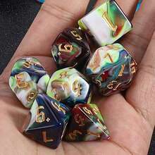 Set Dadu D&D Poliedral dengan Tas Dadu untuk Dungeon and Dragons D&D RPG (Permainan Peran) - Warna Campuran - View 6