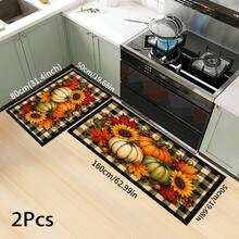Autumn Pumpkin Pattern Printed Long Runner Rug, Home Indoor Decor, Kitchen Long Runner, Entryway Doormat, Hallway Entrance Decor, Bedroom Bedside Rug, Living Room Rug, Laundry Room Rug, Bathroom Mat, Suitable For Apartment, Dorm And Home Daily Decor - Multicolor - View 14