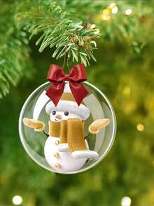 10pack Clear Holiday/Party Fillable Ornaments, Fillable Decorative Balls For Crafts, DIY Christmas Decorations, Christmas, Holidays, Weddings, Parties, Home Parties, Christmas Party Gift Storage Decorative Balls, Party Supplies Wholesale - Hollow Ball - View 5