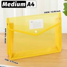 A4/B5/FC Back-To-School Must-Have | Transparent Snap-Button Expanding File Bag,Multi-Color Durable PP Accordion Pocket,Lightweight Waterproof Organizer For Students&Office,Cute Stationery Storage For Campus,Daily Commute, Study Group,Travel - Landscape - View 12