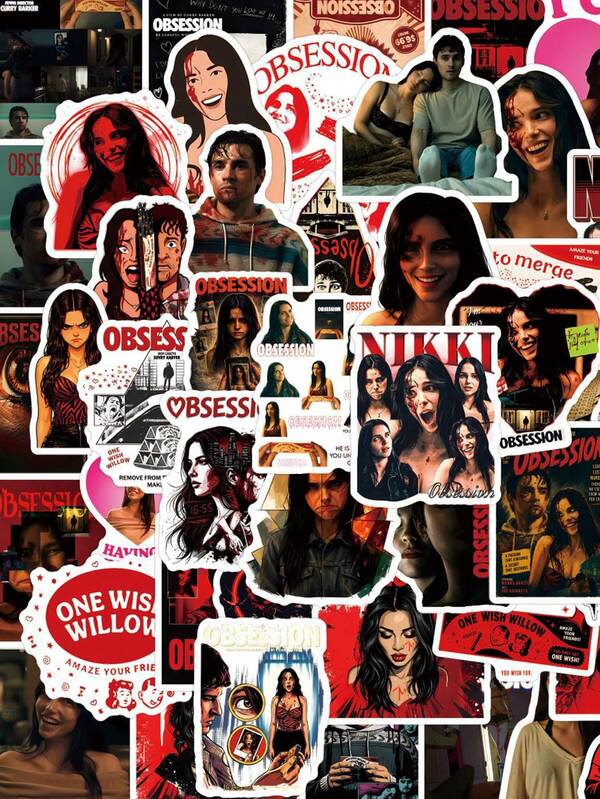 120PCS Obsession Graffiti Stickers Obsession Movie Merch TV Show Stickers Aesthetic Stickers Obsession Decorative Stickers Vinyl Waterproof Stickers For Water Bottle,Laptop,Phone,Skateboard,Scrapbooking,Journaling Gifts