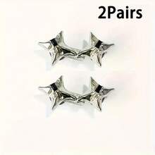 1Pair/2/3/4Pairs Fashion Star-Shaped Denim Belt, Adjustable Buckle, Fashion Denim Waist Fixer, Adjustable Waist, Star-Shaped - A - View 14