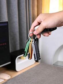 Portable Phone Stand, Foldable Keychain Phone Holder With Snap Hook, Mini Travel Cell Phone Stand For Smartphones Under 8 Inches - Multicolor - View 12