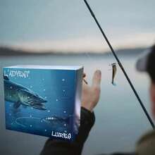 1pc Fishing Halloween, Christmas Holiday Calendar - Halloween And Christmas Gifts For Fishing Enthusiasts, Includes Fishing Lures And Accessories, Suitable For Men, Boyfriend, Brother, Random Style - Blue - View 2