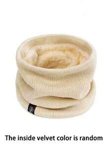 Knitted Neck Warmer Scarf With Fleece Lining, Unisex Hooded Neck Warm, Suitable For Cycling And Neck Support - Multicolor - View 5