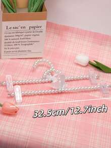 1/5/10pcs Pearl Bowknot Hangers For Clothes, Elegant Closet Organizers, Non-Slip Pants Clips, Bedroom Storage Solutions, Home Organization Essentials, Space-Saving Wardrobe Accessories - Multicolor - View 9
