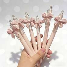 50pcs Bowknot Ballpoint Pens, Cute Pink Bowknot Design, Party Favors, Gift Pens, Party Supplies - Multicolor - View 4
