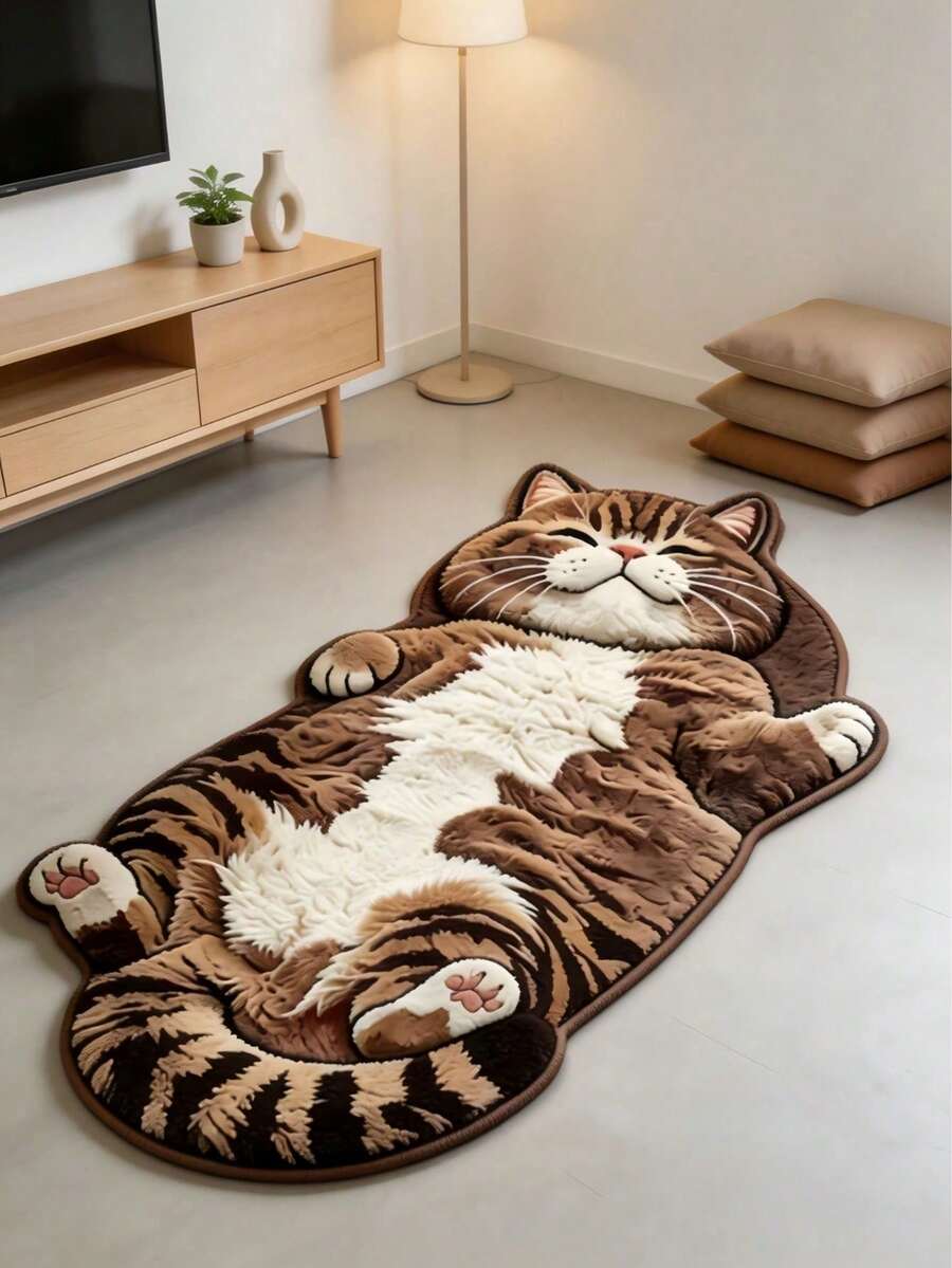 Carpets - Reclining Brown Cat - View 1