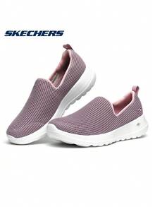 Skechers Sepatu Slip-on Bertali Wanita GOGAMAX, Jaring Rajut Bernapas, Sol Lembut, Ringan, Pas Elastis, Sepatu Jalan Slip-on, Sepatu Olahraga dan Kasual - Lilac Purple - View 1