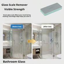 6Pcs Glass Water Stain Magic Scrub Cleaning Brush, Household Bathroom Mirror Shower Room Tile Powerful Water Stain Water Mark Water Spot Remover, Non-Damaging To Glass, Multi-Functional Window Glass Cleaning Tool - Multicolor - View 6