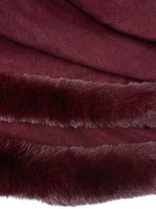 1PC Acrylic Knitted Fabric European And American Autumn And Winter New Faux Rabbit Fur Collar Hooded Hem Fringed Shawl Cape Extended Coat - Multicolor - View 10