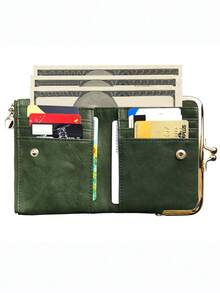 Women's RFID Blocking Kiss Lock Short Wallet Large Capacity | Multi Card Slots, Zipper Coin Pocket, Vintage Clutch Ladies Purse - Multicolor - View 4