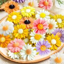 4 piezas Moldes de vela de margarita, adecuados para hacer velas, velas de resina floral 3D, moldes de jabón, moldes de silicona floral, fundición de resina epoxi DIY, cera, yeso, manualidades de arcilla polimérica - Molde de silicona - Ver 8