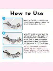 SRCKFIZ Cat Eye False Eyelashes Set 10 Pairs, Fluffy Lightweight 3D Faux Mink Tail-Curled Lashes, 2 Includes Eyelash Glue, Lightweight Reusable Dramatic Style For Women, Suitable For Cosplay And Weddings - Multicolor - View 9