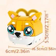 Cute Pet Themed Series Pull-Cord Building Blocks, Durable And High-Quality, Suitable For Sharing, Entertainment And Educational Games - Fun Assembly Building Blocks Toy, Vibrant Colors And Full Of Creativity. Various Cute Pet Building Blocks/Animal Models/Desktop Decorations/Pet Models, Perfect Christmas Gift/Birthday Gift/Classroom Reward For Youth. - Animal Building Blocks - View 5