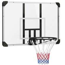 Wall-Mounted Basketball Hoop With Backboard And Net, 113 X 61 X 73 Cm, Steel, For Outdoor Activities, Black - Black + White - View 9