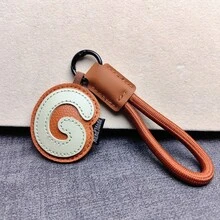 1pc PU Leather 3D 26 Letters Keychain Pendant Ornament, Women's Fashion Bag Backpack Charm With Round Ring Buckle - Suitable For Valentine's Day Gift Or Decoration - Multicolor - View 32