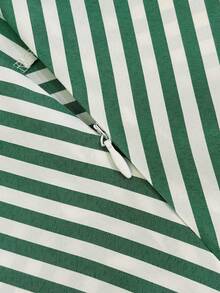 Women's Fashion Casual A-Line Striped Ruffle Hem Versatile Skirt Spring - Green - View 6