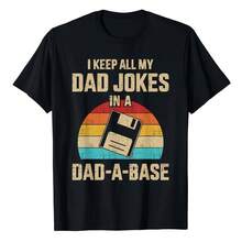 Camiseta de 100% algodón con chistes divertidos de papá en base vintage para el Día del Padre, estilo hip hop, ropa casual de moda nueva, top casual 51312 - forma - Ver 1