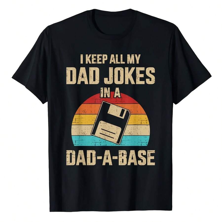Camiseta de 100% algodón con chistes divertidos de papá en base vintage para el Día del Padre, estilo hip hop, ropa casual de moda nueva, top casual 51312 - forma - Ver 1
