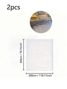 1/2pcs Waterproof Plastic Furniture Dust Cover Set - Protects Car, Bed And Sofa - Dustproof - Furniture Protection Cover, Suitable For Home, Travel, Bags, Storage, Organization, Universal Cover, Washing Machine Dust Cover, Other Home Appliance Dust Cover - Multicolor - View 26
