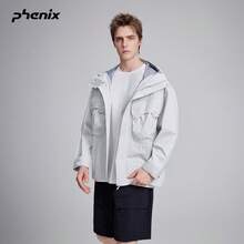 Phenix ALK Outdoor 3L Woven Jacket Men 2026SS Waterproof Windproof Softshell Jacket - Mist White - View 3