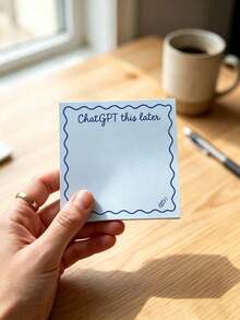 4/1pc Funny "ChatGPT Processing Later" Sticky Notes, Self-Adhesive AI Theme Memo Pad, Message Notes, Creative Gag Gift, Suitable For ChatGPT Enthusiasts, Tech Office Daily Planning, ChatGPT Label System, Humorous Stationery, Desk Decor, Back To School Supplies - one-size - View 8