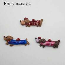 3/6 Pcs Dachshund Puppy Cartoon Refrigerator Magnets, Fun Animal Cute 3D Resin Magnetic Refrigerator Stickers, Unique, Home, Kitchen And Office Decor, Home Decoration, Birthday Gift Mother's Day Gift - Multicolor - View 13