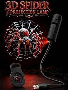 7pcs USB Halloween Projection Lights, LED Scary Atmosphere Lights, USB Powered, Interchangeable Scary Patterns - Ghost, Witch, Skeleton, Spider, Bat And Pumpkin - Plug And Play, Suitable For Home Decor, Halloween Decoration, Party Decoration And Room Decor - Halloween USB Projector Light 2 - View 12