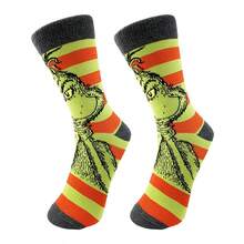 The Grinch 1 Pasang Kaos Kaki Natal; Perlengkapan Kostum Kreatif Kartun, Perlengkapan Foto, Hadiah Natal; Hadiah Pesta - MultiWarna - View 11