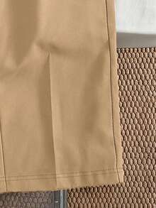 This Apricot Sweatshirt With Creative Heart Combination Pattern Paired With Khaki Cargo Pants Is Fashionable And Versatile, Perfect For Tween Girlsand Teenagers. The Simple Yet Stylish Design Makes It An Ideal Choice For Casual Everyday Wear, Especially Suitable For Autumn And Winter - Apricot - View 7