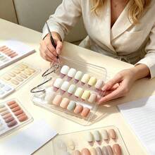 1 Set Transparent Acrylic Nail Art Display Book, Portable Nail Polish Color Storage Board, Nail Art Display Board, Fake Nail Color Storage Book - Multicolor - View 9