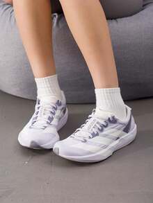 Adidas Women's Running Shoes ADIZERO ADIOS 9 2026 Summer New Racing Training Jogging Shoes LB8521 - Purple/Bright White/Dark Gray-blue - View 5