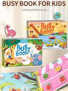 Animal Transportation Theme Cartoon Sticker Travel Book, Sticker Educational Game Paste Book Toy Gift - Multicolor - View 2