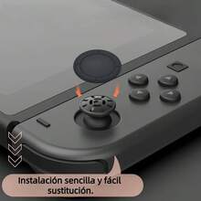 4 Gomas Para Joycon Refaccion Joystick Silicon Capuchon - Negro - Ver 2