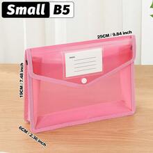A4/B5/FC Back-To-School Must-Have | Transparent Snap-Button Expanding File Bag,Multi-Color Durable PP Accordion Pocket,Lightweight Waterproof Organizer For Students&Office,Cute Stationery Storage For Campus,Daily Commute, Study Group,Travel - Landscape - View 34